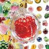 Crystal Glass Fruit Sticker Pack Colourful Decorative Stickers Assorted Fruit Designs Glossy Finish53 Pictures