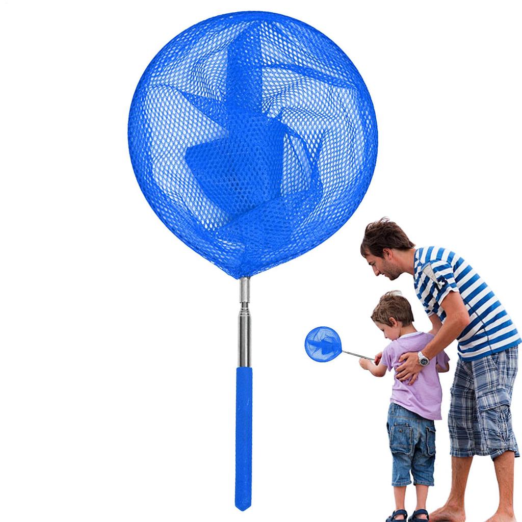 Pool Net Fishing Nets Pool Cleaner Net Telescoping Pool Skimmer Stainless Steel Crab Net Pool Skimmer Net With Pole For Kids Men