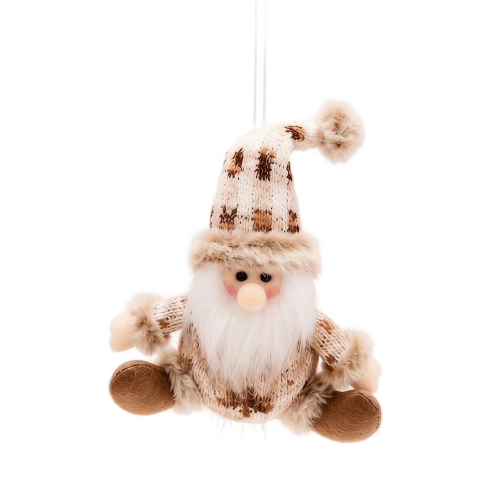 Christmas Decorations with Santa, Snowman, Short-Legged Knitted Doll and Gnome Figurine for Holiday Decor