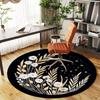 1pc Flowers Night Round Chair Mat Area Rug - Non-Slip, Floor Mat for Office, Bedroom, Home Decor Christmas Gift-1002364