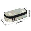 Pencil Case Lightweight Durable 300D Polyester Smooth Zipper with Main Compartment Mesh Pocket and Pen Slots for Classroom Use