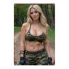 CAMIER D Flat Metal Sign X Inch Camouflage Vest Military Pants Wall Decor for Home Bar Garage Club Restaurant