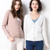 Damen Strickjacken Einfach geknöpft Einfarbig Gestricktes Hemd Frühling Herbst Cardigan Koreanische Mode V-Ausschnitt Pullover Strickoberbekleidung