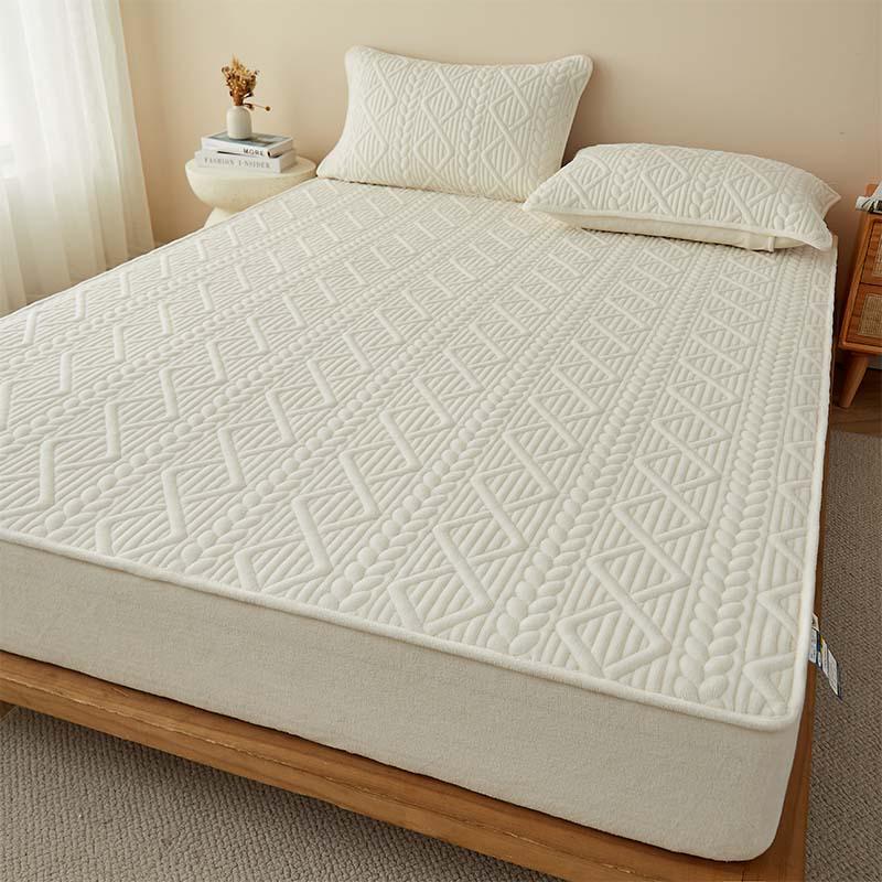 

2023 Плюшевый плед из кораллового флиса - Зимний бархатный фланелевый наматрасник 90x200cm