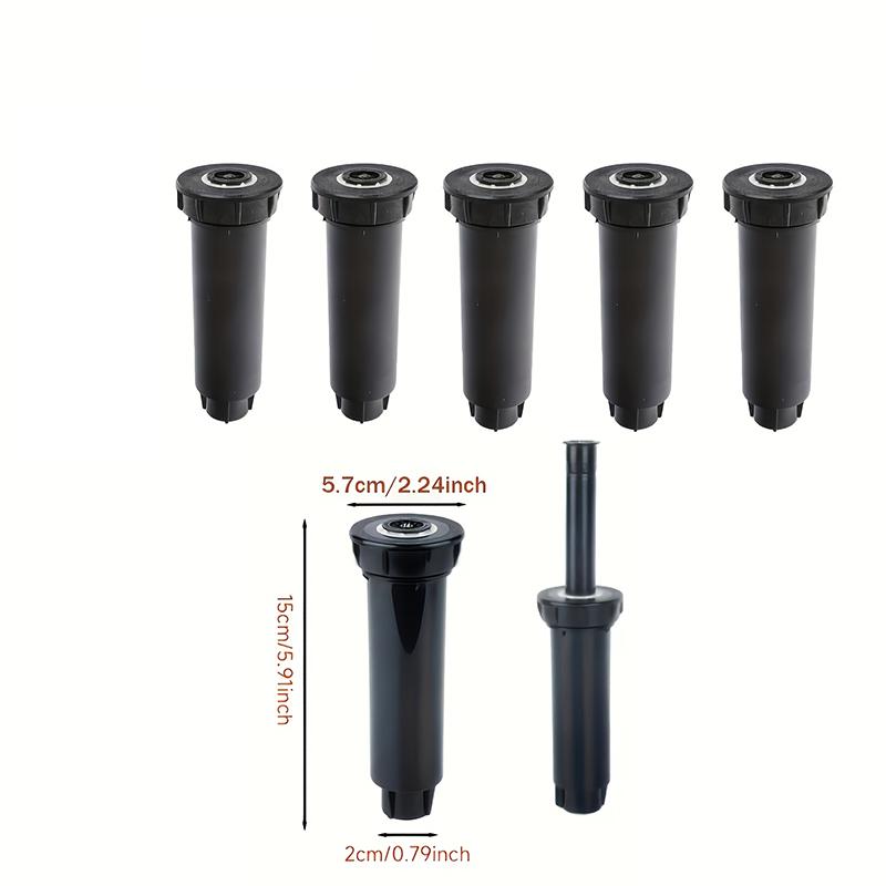 360 Degree Rotating Pop Up Sprinkler Head High Pressure Retractable Plastic Garden Irrigation Tool For Lawn Flower Bed Watering