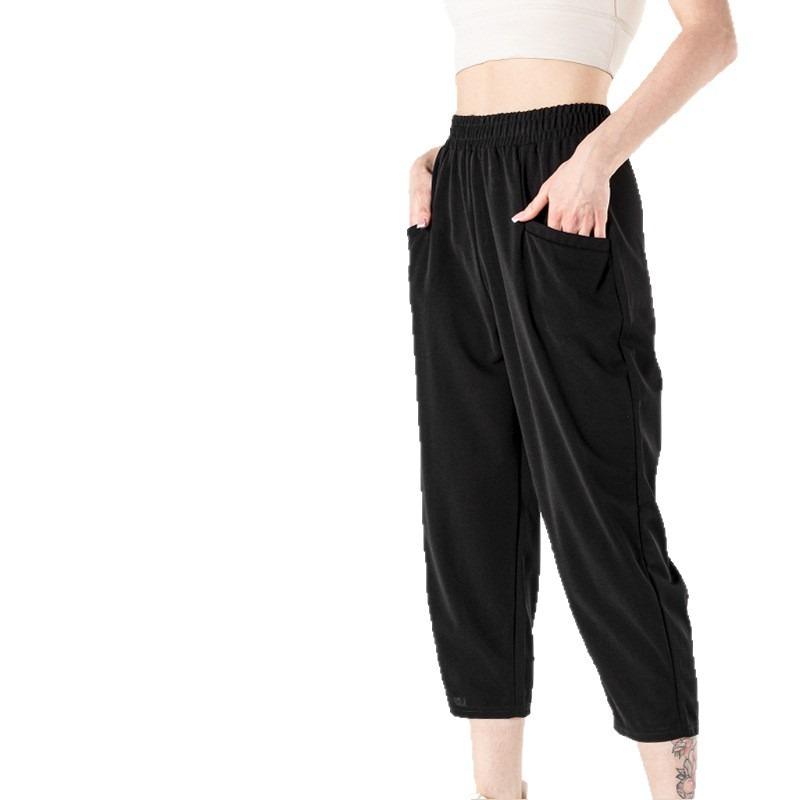 Women S Plus Size Straight Leg Thin 3 4 Length Casual Pants