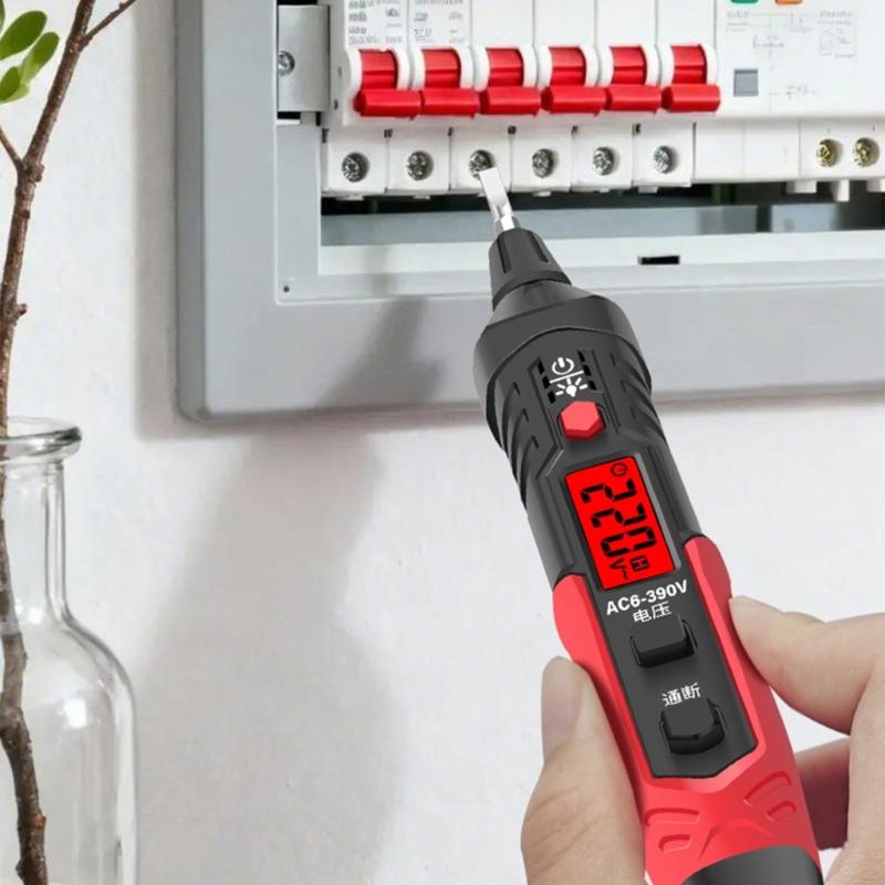 Voltage Tester, Not-Contact Voltage Tester, Electrical Tester, AC6V-390V Digital Buzzers Alarm, Live Wire Tester