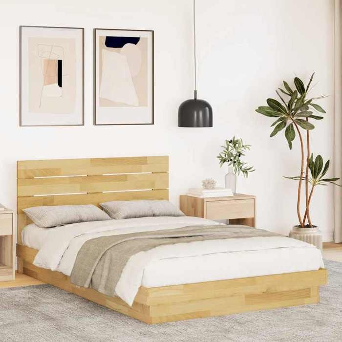 VidaXL Bed Frame with Headboard Without Mattress 120x190 Cm 3324141