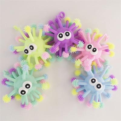 Cartoon Hedgehog Anti Stress Ball Kids Toy Squeeze Balls Fidget Toys Hedgehog Glow Flash Ball