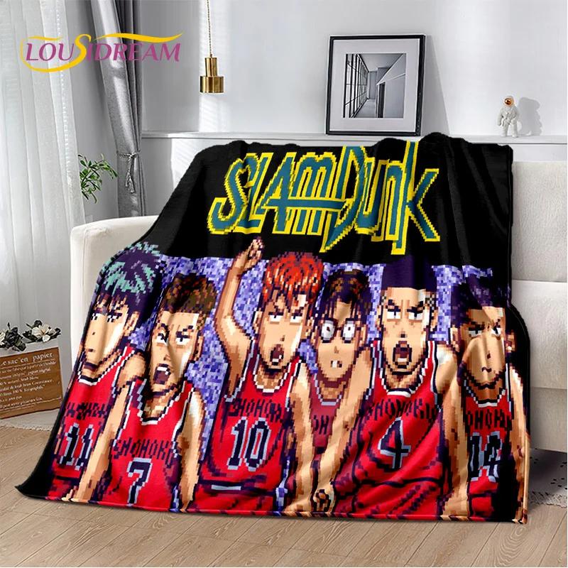 2026 New Cartoon Slam Dunk Anime Basketball Soft Blanket,Soft Throw Blanket for Home Bedroom Bed Sofa Picnic Travel Child Gift