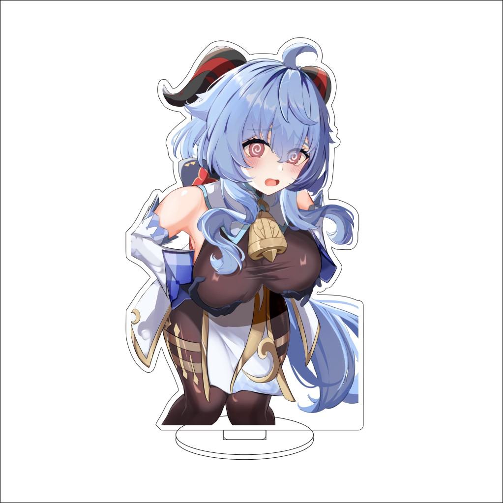 16CM Anime Genshin Impact Cosplay Acrylic Stand Ornaments  Ganyu Figure Stand Halloween Gifts