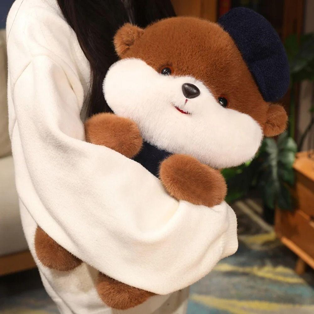Fluffy Little Otter Plush Toy Soft Squirrel Plush Toy Beaver Plush Doll  Home Decor