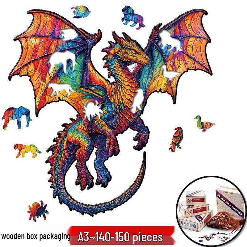 Irregular Animal Dog Penguin Wooden Puzzle in Stock