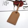 Customizable PU Leather Luggage Tag with Hardware Buckle & Signature Paper