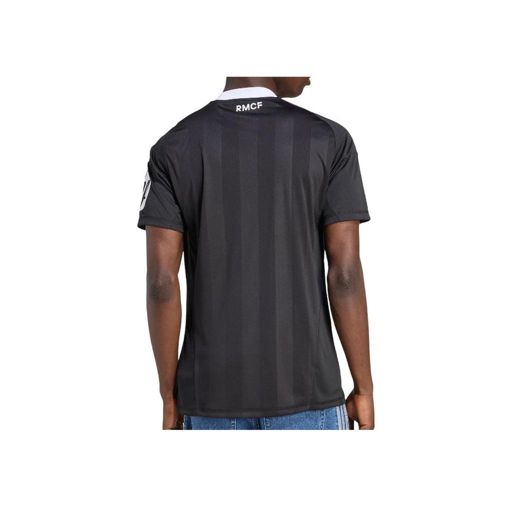 adidas Orijinaller 25-26 Real Madrid İkinci Deplasman Taraftar Versiyonu Nem Emici Kazak Basit Harf Kısa Kollu Futbol Forması Erkek Üstler JP4173