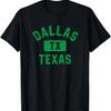 Dallas Texas TX Fitnessstudio Stil Used Look Grün Print T-Shirt