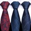 3pz Cravatta Formale Uomo Standard 8cm Blu Business Professionale Rigata Cravatte Accessori Abito da Matrimonio Cravatta Tessitura Jacquard Uomo