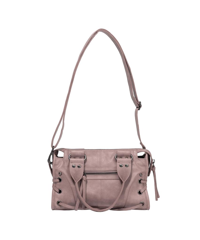 Fancy Club Belted Washed Vegan Leather Mini Bag (Baby Pink) F26Qe991