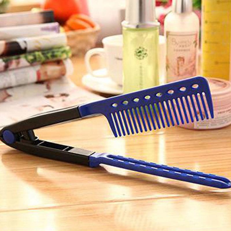 DIY Salon V Styling Hair Straightener Brush Hřeben pro rovnání vlasů Kadeřnický nástroj