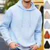 Men's Solid Color Hoodie Casual Fashion Hooded Sweatshirt Versatile Long Sleeve Tops for Men, Multiple Colors Available