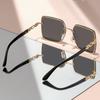 Retro and simple UV-resistant driving sunglasses, fashionable and trendy large-framed sunglasses