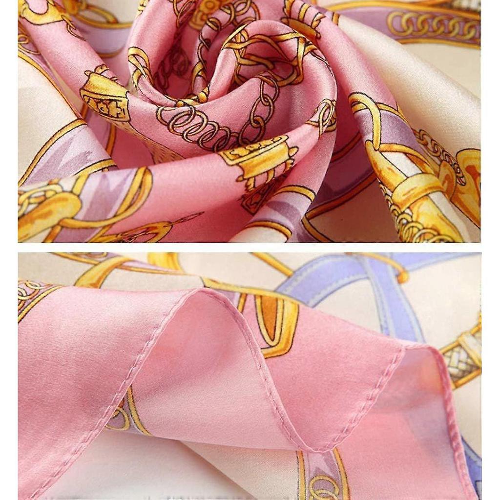 Foulards en Soie de Mûrier Petit Carré 35,5 x 35,5 Foulard de Cou Respirant Léger pour Femmes Cadeau Emballé