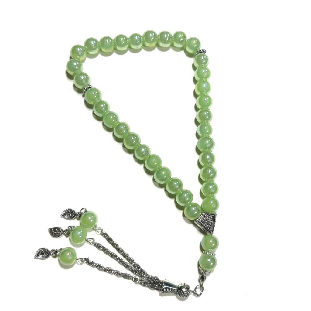 High-Temp Crystal Glass Islamic Prayer Bracelet 8mm UAE Muslim Beads