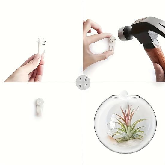 Szklana doniczka wisząca na ścianę Przezroczysty wazon na kwiaty do roślin hydroponicznych Uchwyt ścienny Terrarium Stacja do ukorzeniania do łazienki Domowe biuro Salon
