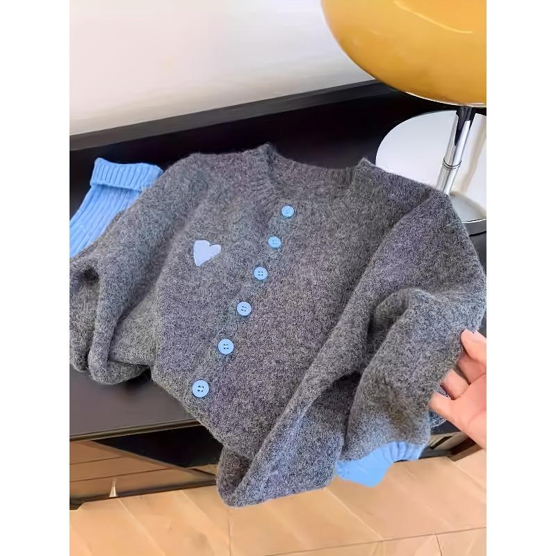 Women'S Elegant Sweater - Soft Sweater with & Grey Color Block, Chic Office To Party Outfit, Fall/Winter Layering Piece for Everyday & Formal Events