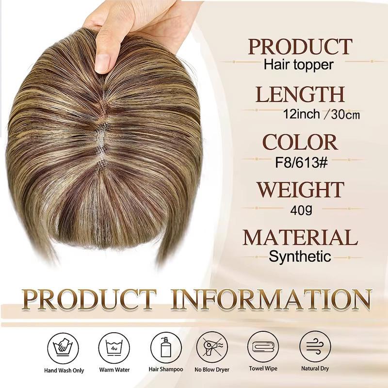 Women's Air Bangs Hair Piece for Concealing White Hair and Adding Volume