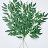 Artificial Italian Ruscus Greenery Stems 19.7" Faux Willow Leaves Stems Artificial Green Leaf Spray for Wedding Bouquet Arch Swag Table Centerpieces