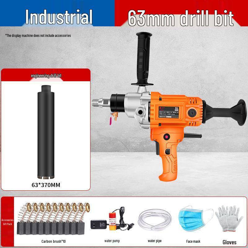 High-Power Handheld Wet/Dry Core Drill for Concrete and Water Drilling