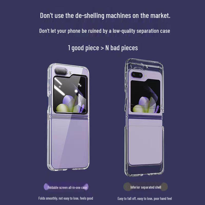 Samsung Z Flip 5 Silicone Soft Case: Slim, Lightweight, Transparent, Anti-Drop Protection.