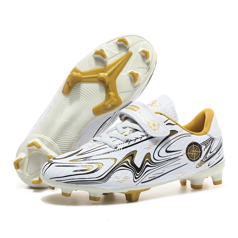 Children's Football Shoes Velcro Broken Nails Medium and Large Children's Men's Women's Long Nails Lightweight Shock Absorption Grass Training Shoes