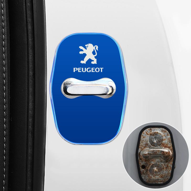 2026 Horká nálepka na auto 4ks Styling auta Kryty zámků dveří auta pouzdro na nálepku pro Peugeot 206 5008 4008 3008 207 308 408 307 508 GT Au