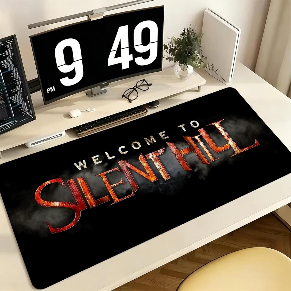 Mauspad Pro ESports XXL Gaming-Mauspad Extra Groß Rutschfest Genähte Kante Tastatur Laptop Schreibtischmatte Für PC-Gamer Silent Hill
