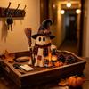 Skeleton Pumpkin Ghost Decor Patchwork Halloween Wooden Flat Ornaments Mummy Festival Showcase Ornaments Tabletop Decor Farmhouse Tiered Tray Unique