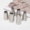 6-Piece Commonly Used Piping Nozzle Set Medium-Sized Cookie & Cream Icing Nozzles 304 Stainless Steel Baking Tools