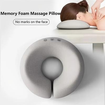[Reversible Massage Pillow] 1pc Reversible U-Shaped Massage Pillow | Heavy-Duty Soft Face/Prone Cushion for Spa, Facial,Salon/Bed Use | Zippered Cover