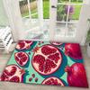 Cute Mixed Fruits Decorative Doormat Non-Slip Water Absorbent Entrance Rug Print Indoor Front Door Floor Mat