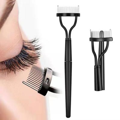 Foldable Eyelash Separator Metal Teeth Eyelash Curler Beauty Stainless Steel Make Up Eyelash Brush Comb Mascara Curl Makeup Tool