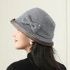 Plaid Bow Bucket Hat Women's Autumn and Winter Elegant Fashion Basin Hat