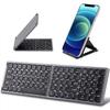 Travel Portable Foldable Wireless Keyboard German Spanish French English USB C Rechargeable Bluetooth Keyboard for iPad Tablet