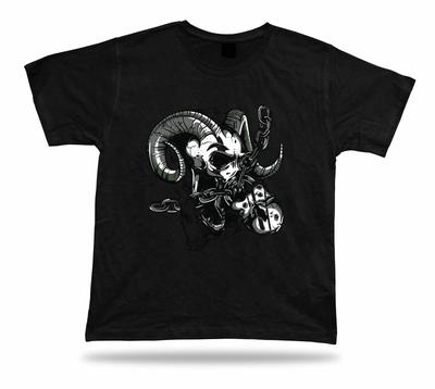 Monster Demon Devil RAM Black and White Awesome Cool Tshirt Design Apparel