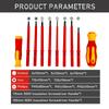 10Pcs Interchangeable Blade 500V Insulated Screwdriver Set With Case Magnetic For Home & Professional Electricians Repair Tools