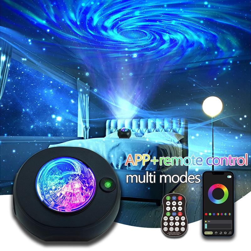 Galaxy Starry Night Light Projector USB LED Night Lamp Bluetooth Speaker Vortex Star Sky Ceiling Party Mood Light for Room Decor