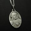 Pointing To the Sacred Heart Jesus Christ Medal Pendant Silver Made In France