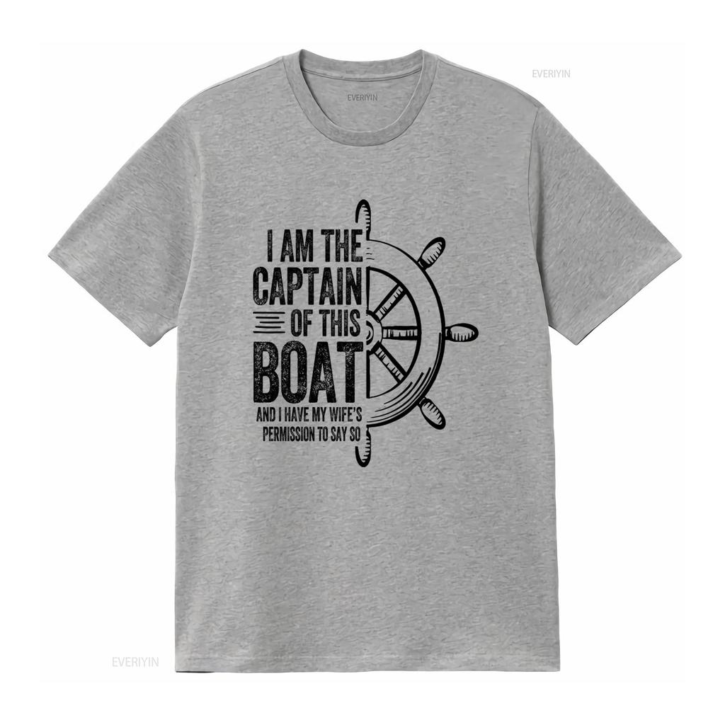 Mens Boating Captain T Shirt I Am The Of This Boat Sailing Skipper Design Vintage Washed Graphic Casual Stylish