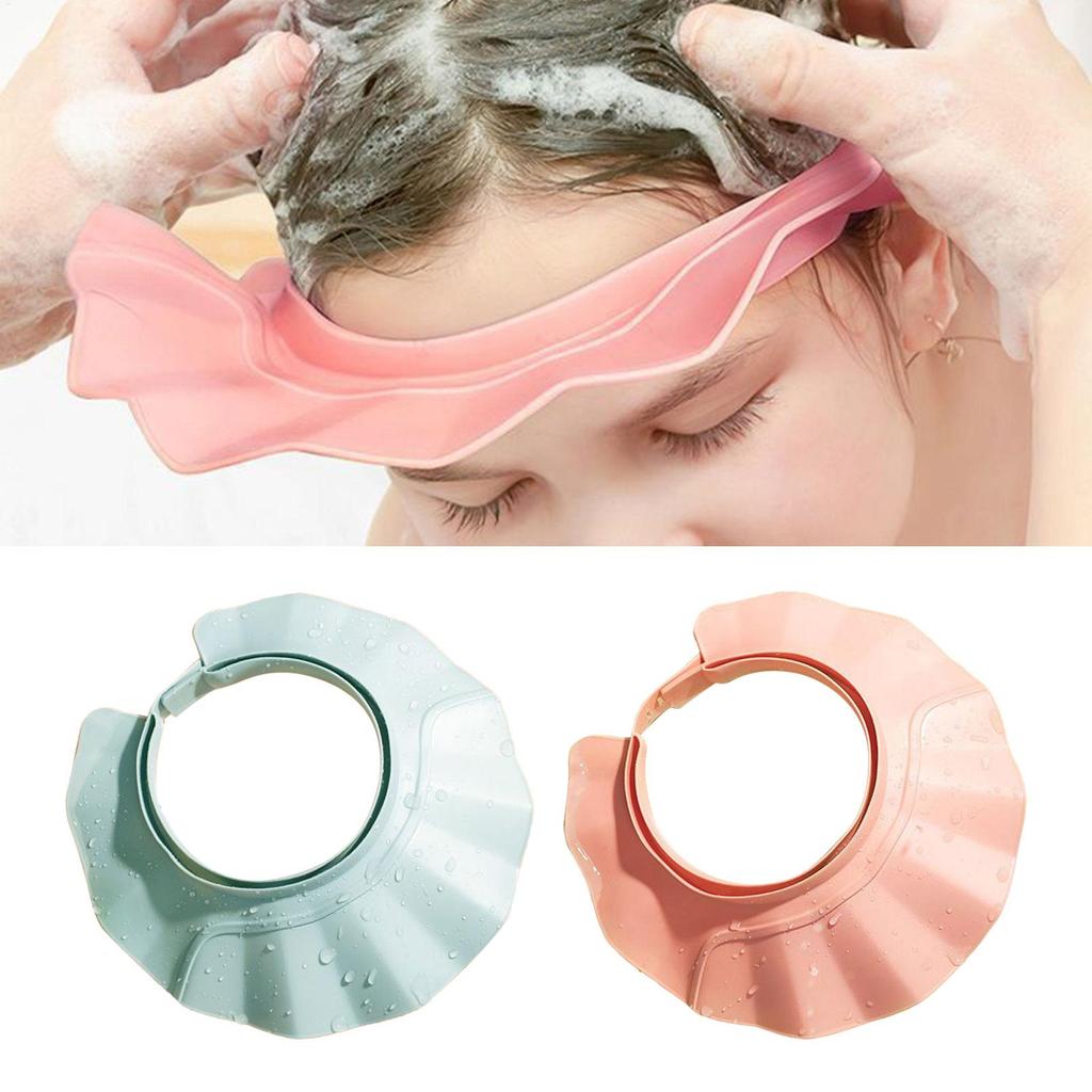 Baby Shower Caps Kids Shampoo Hat Bath Shield Waterproof Ear Eye Protection Visor Wide Brim Adjustable Shampoo Protection Hat