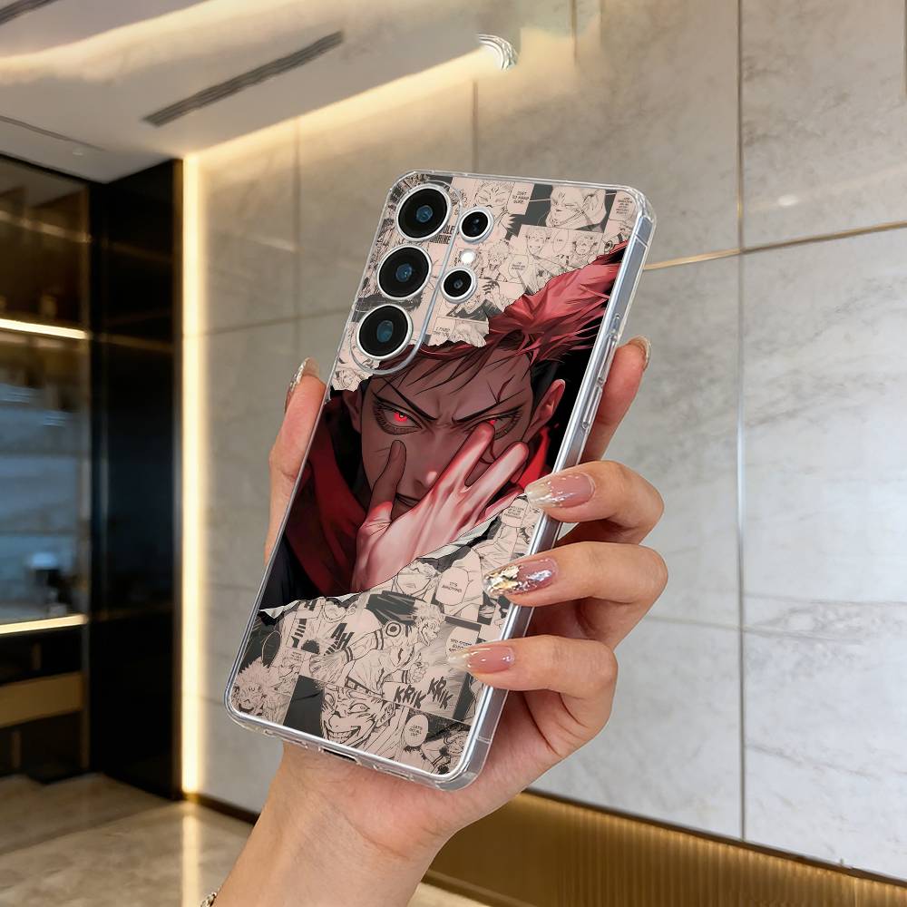 Anime main characters-Yuji Itadori Clear Phone Case for Samsung S25, S24, S21, S22, S23, S30, Ultra, S20, Plus, FE, Lite
